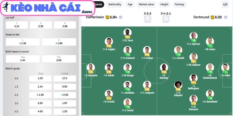 Soi kèo Hoffenheim vs Borussia Dortmund (20:30 ngày 18/04, Bundesliga) 4 Thông tin lực lượng Hoffenheim vs Borussia Dortmund (20:30 ngày 18/04, Bundesliga)